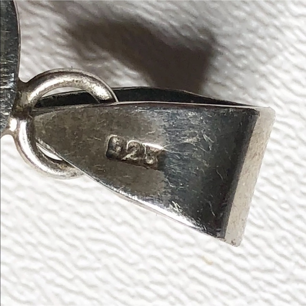 Sterling Silver Pink Gem Large Statement Pendant - image 4